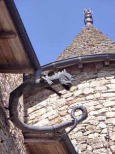 Gargouille en zinc château de Panat façade est