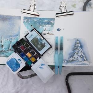 Stages aquarelle ambiances de neige en Jura oriental